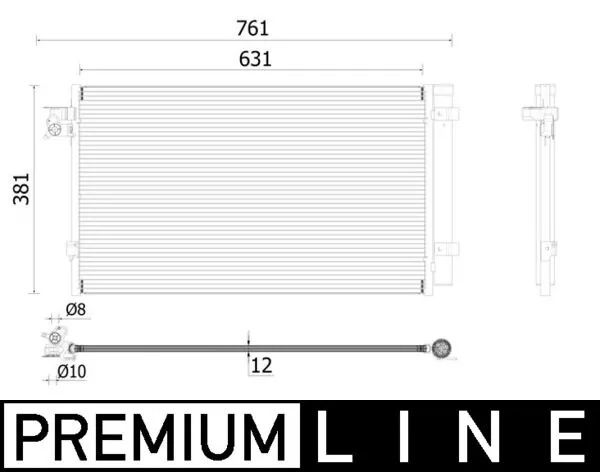Radiator climatizare MAHLE BMW 5 (G30, F90) 2016-2020 - AC 896 000P