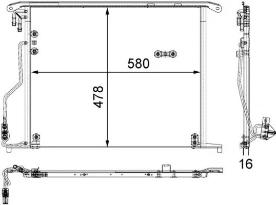 Radiator climatizare MAHLE MERCEDES-BENZ SL (R230) 2001-2012 - AC 334 000S