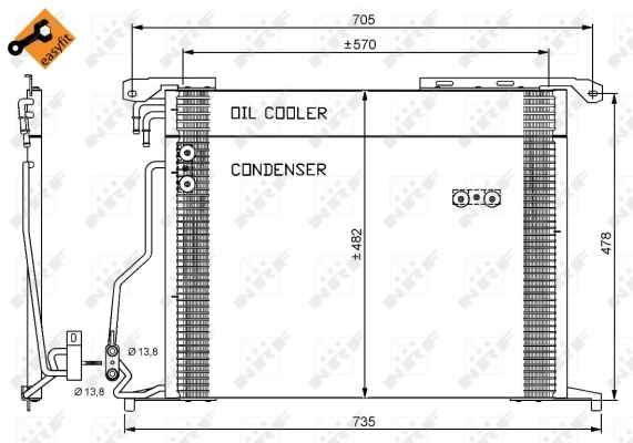 Radiator climatizare NRF MERCEDES-BENZ SL (R230) 2001-2012 - 35578
