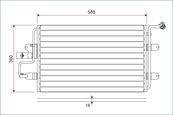 Radiator climatizare Valeo VW NEW BEETLE (9C1, 1C1) 2001-2010 - 817244