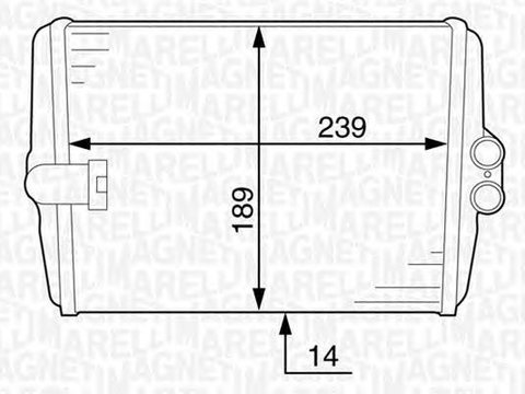 Radiator habitaclu bord ALFA ROMEO 156 932 MAGNETI MARELLI 350218316000