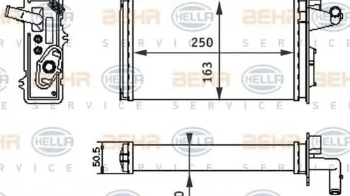 Radiator habitaclu bord ALFA ROMEO SPIDER 916 916S HELLA 8FH351313041 PieseDeTop