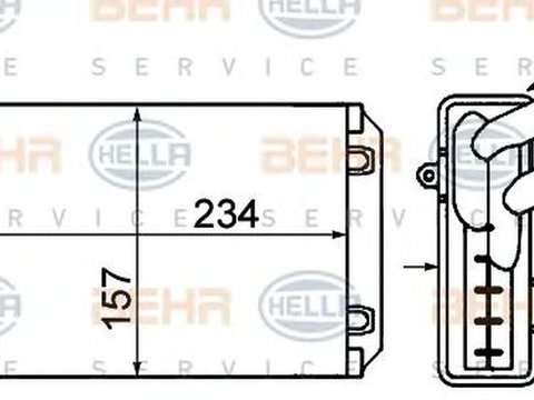 Radiator habitaclu bord AUDI A3 8L1 HELLA 8FH 351 001-611