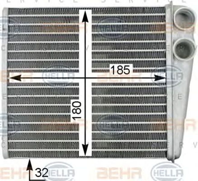 Radiator habitaclu bord AUDI A3 Sportback 8PA HELLA 8FH 351 315-781