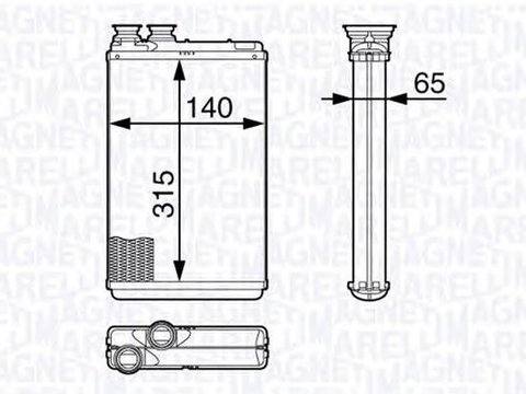 Radiator habitaclu bord AUDI A4 8EC B7 MAGNETI MARELLI 350218339000