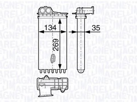 Radiator habitaclu bord AUDI A4 8K2 B8 MAGNETI MARELLI 350218359000