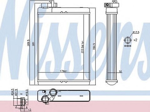 Radiator habitaclu bord AUDI A4 8K2 B8 NISSENS 70231