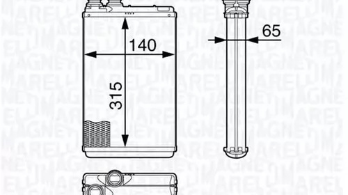 Radiator habitaclu bord AUDI A4 Avant 8ED B7 MAGNETI MARELLI 350218339000 PieseDeTop