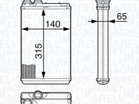 Radiator habitaclu bord AUDI A4 Avant 8ED B7 MAGNETI MARELLI 350218339000 PieseDeTop