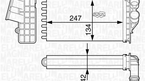 Radiator habitaclu bord AUDI A4 Avant 8K5 B8 MAGNETI MARELLI 350218318000 PieseDeTop