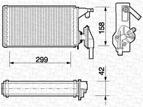 Radiator habitaclu bord AUDI A4 Avant 8K5 B8 MAGNETI MARELLI 350218063000