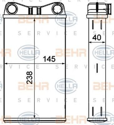 Radiator habitaclu bord AUDI A4 Cabriolet 8H7 B6 8HE B7 HELLA 8FH351000541