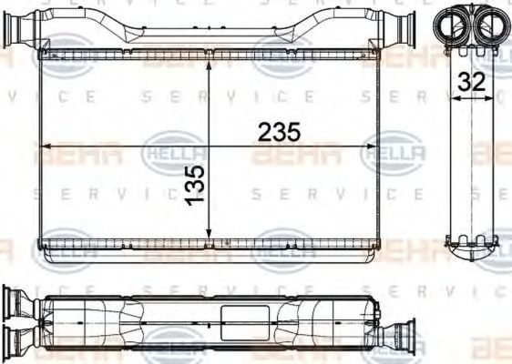 Radiator habitaclu bord BMW 5 Touring F11 HELLA 8FH351315491