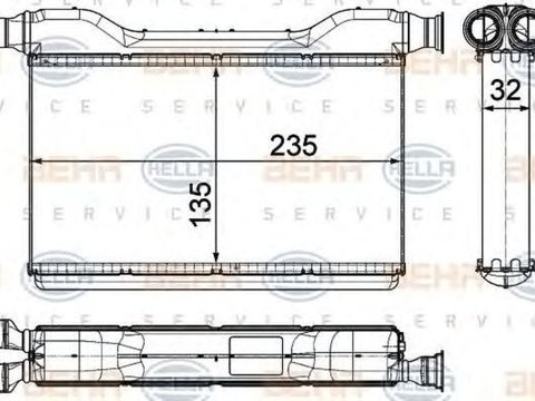 Radiator habitaclu bord BMW 5 Touring F11 HELLA 8FH351315491