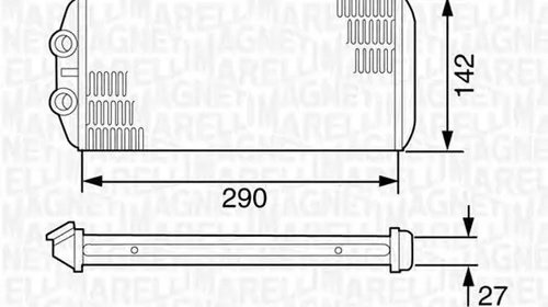 Radiator habitaclu bord CITROEN BERLINGO B9 MAGNETI MARELLI 350218306000 PieseDeTop