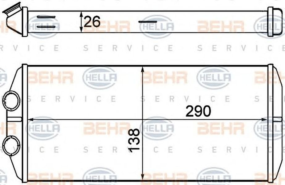 Radiator habitaclu bord CITROEN C4 Picasso I UD HELLA 8FH 351 000-631