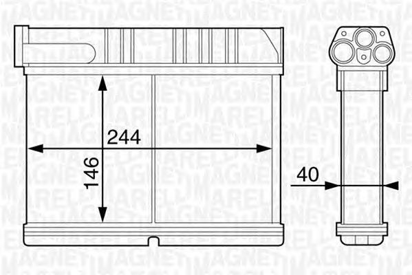 Radiator habitaclu bord CITROEN XSARA Break N2 MAGNETI MARELLI 350218314000