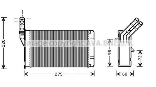 Radiator habitaclu bord CITROEN XSARA N1 AVA CN605