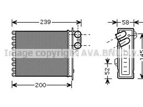 Radiator habitaclu bord DACIA LOGAN EXPRESS FS AVA RT6398