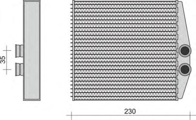 Radiator habitaclu bord DAEWOO KALOS Klass MAGNETI MARELLI 350218283000