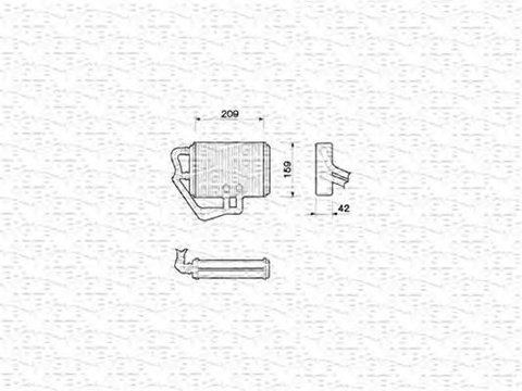 Radiator habitaclu bord FIAT PUNTO 188 MAGNETI MARELLI 350218065000