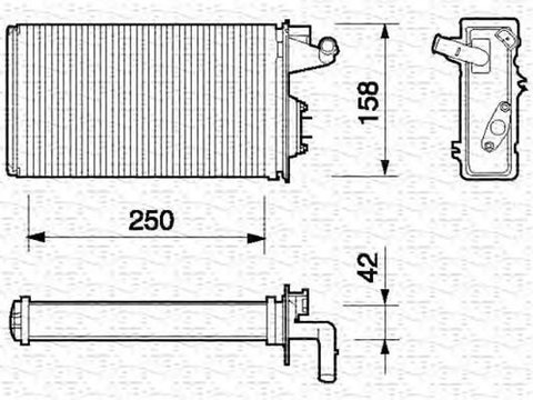 Radiator habitaclu bord FIAT TIPO 160 MAGNETI MARELLI 350218052000