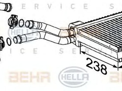 Radiator habitaclu bord FORD FOCUS II Cabriolet HELLA 8FH 351 315-631