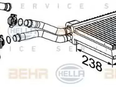 Radiator habitaclu bord FORD FOCUS II Cabriolet HELLA 8FH 351 315-631 PieseDeTop