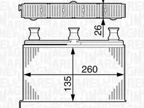 Radiator habitaclu bord FORD FOCUS II combi DA MAGNETI MARELLI 350218281000 PieseDeTop