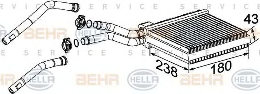 Radiator habitaclu bord FORD KUGA I HELLA 8FH 351 315-631