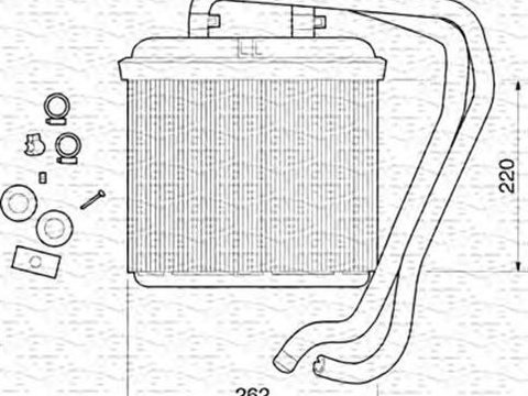 Radiator habitaclu bord IVECO DAILY III caroserie inchisa combi MAGNETI MARELLI 350218071000