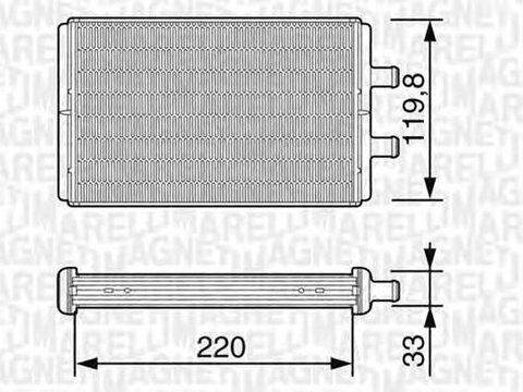 Radiator habitaclu bord IVECO DAILY IV platou sasiu MAGNETI MARELLI 350218226000