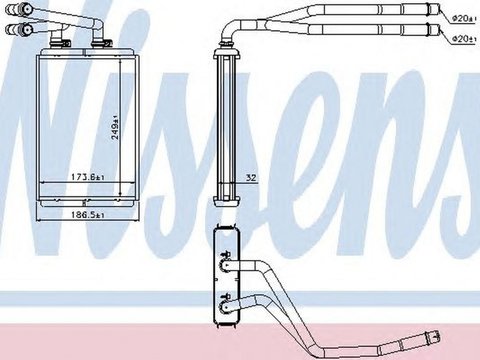 Radiator habitaclu bord LANCIA PHEDRA 179 NISSENS 73990