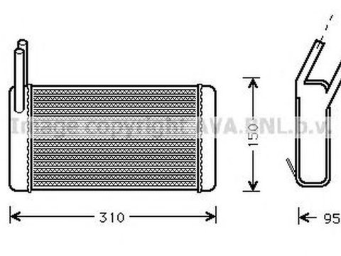 Radiator habitaclu bord LAND ROVER DISCOVERY II LJ LT AVA U6131