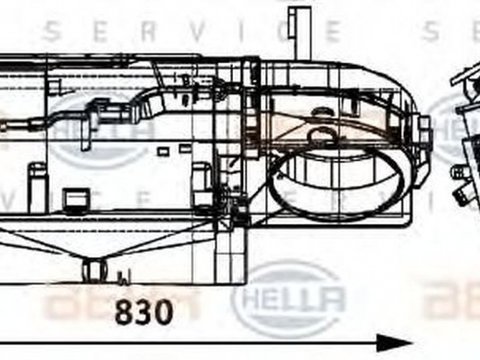 Radiator habitaclu bord MERCEDES-BENZ ATEGO HELLA 8FH351314531