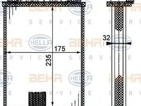 Radiator habitaclu bord MERCEDES-BENZ C-CLASS T-Model S203 HELLA 8FH 351 311-181