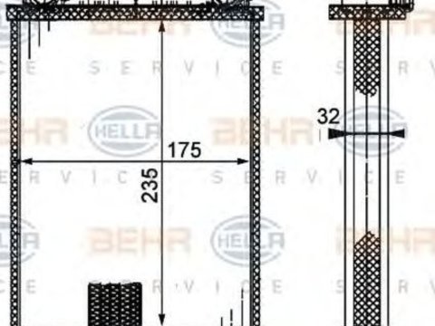 Radiator habitaclu bord MERCEDES-BENZ C-CLASS T-Model S203 HELLA 8FH351311181