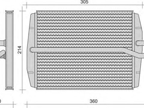 Radiator habitaclu bord NISSAN VANETTE CARGO bus HC 23 MAGNETI MARELLI 350218256000