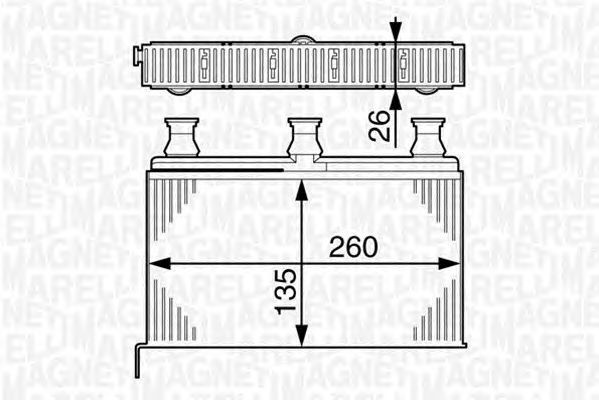 Radiator habitaclu bord OPEL FRONTERA B 6B MAGNETI MARELLI 350218281000