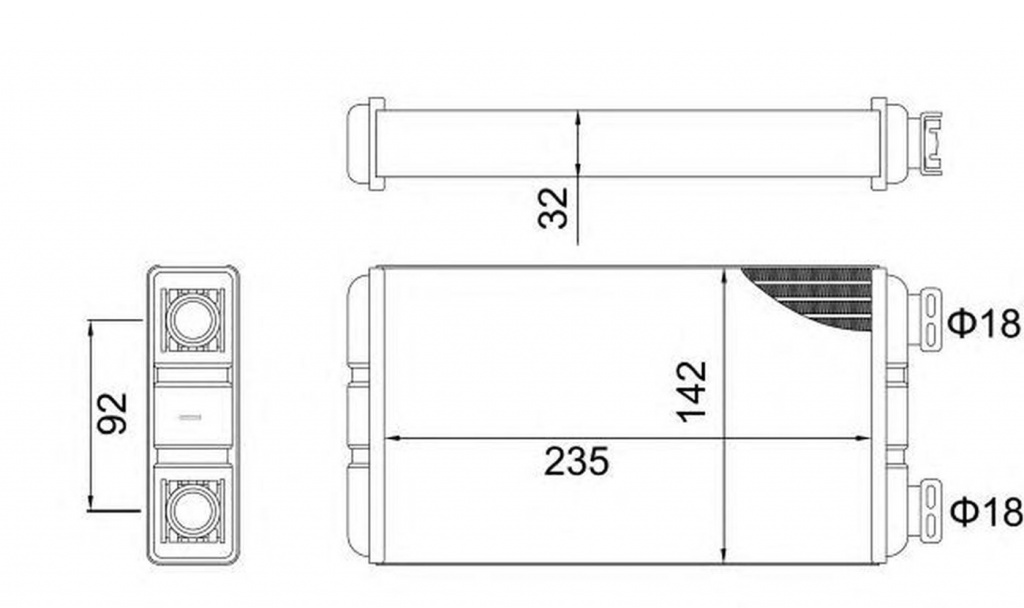 Radiator habitaclu bord OPEL MOVANO Combi J9 NRF 54312