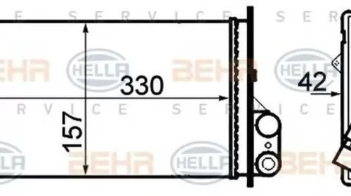 Radiator habitaclu bord OPEL MOVANO platou sasiu U9 E9 HELLA 8FH351308541 PieseDeTop