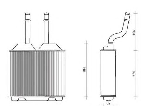 Radiator habitaclu bord OPEL TIGRA 95 MAGNETI MARELLI 350218261000