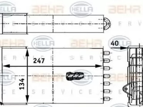 Radiator habitaclu bord PEUGEOT 206 CC 2D HELLA 8FH351311341 PieseDeTop