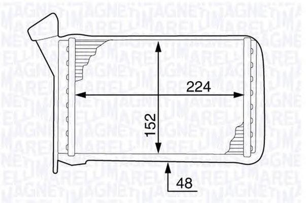 Radiator habitaclu bord PEUGEOT 508 SW MAGNETI MARELLI 350218343000