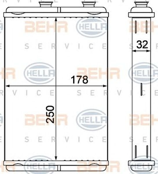 Radiator habitaclu bord PEUGEOT 807 E HELLA 8FH 35