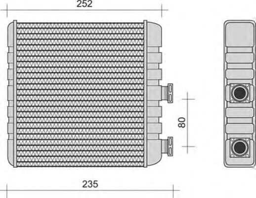 Radiator habitaclu bord RENAULT Scenic III JZ0 1 MAGNETI MARELLI 350218270000