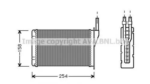Radiator habitaclu bord RENAULT TWINGO I C06 AVA RT6087 PieseDeTop