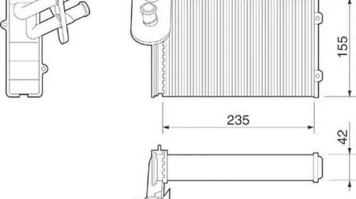 Radiator habitaclu bord SEAT CORDOBA Vario 6K5 MAGNETI MARELLI 350218211000 PieseDeTop