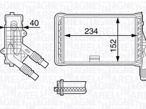 Radiator habitaclu bord SMART CITY-COUPE 450 MAGNETI MARELLI 350218337000