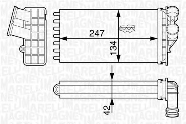 Radiator habitaclu bord SSANGYONG KORANDO Cabrio KJ MAGNETI MARELLI 350218318000